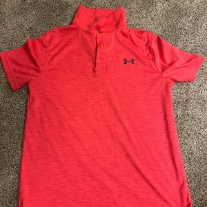 2 Lightly Worn HeatGear Under Armour Youth Medium 1blue and Bright orange/red